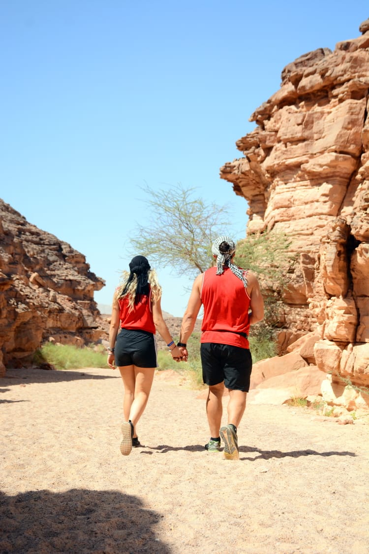 a walk in the sinai desert canyon